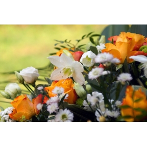 Wieniec pogrzebowy z żywych kwiatów