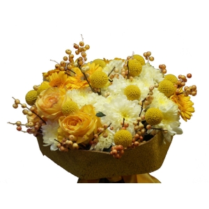 Żółty bukiet kwiatów. Kwiaciarnia w Starachowicach