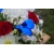 Flower Box z żywych kwiatów - biało-niebieski.